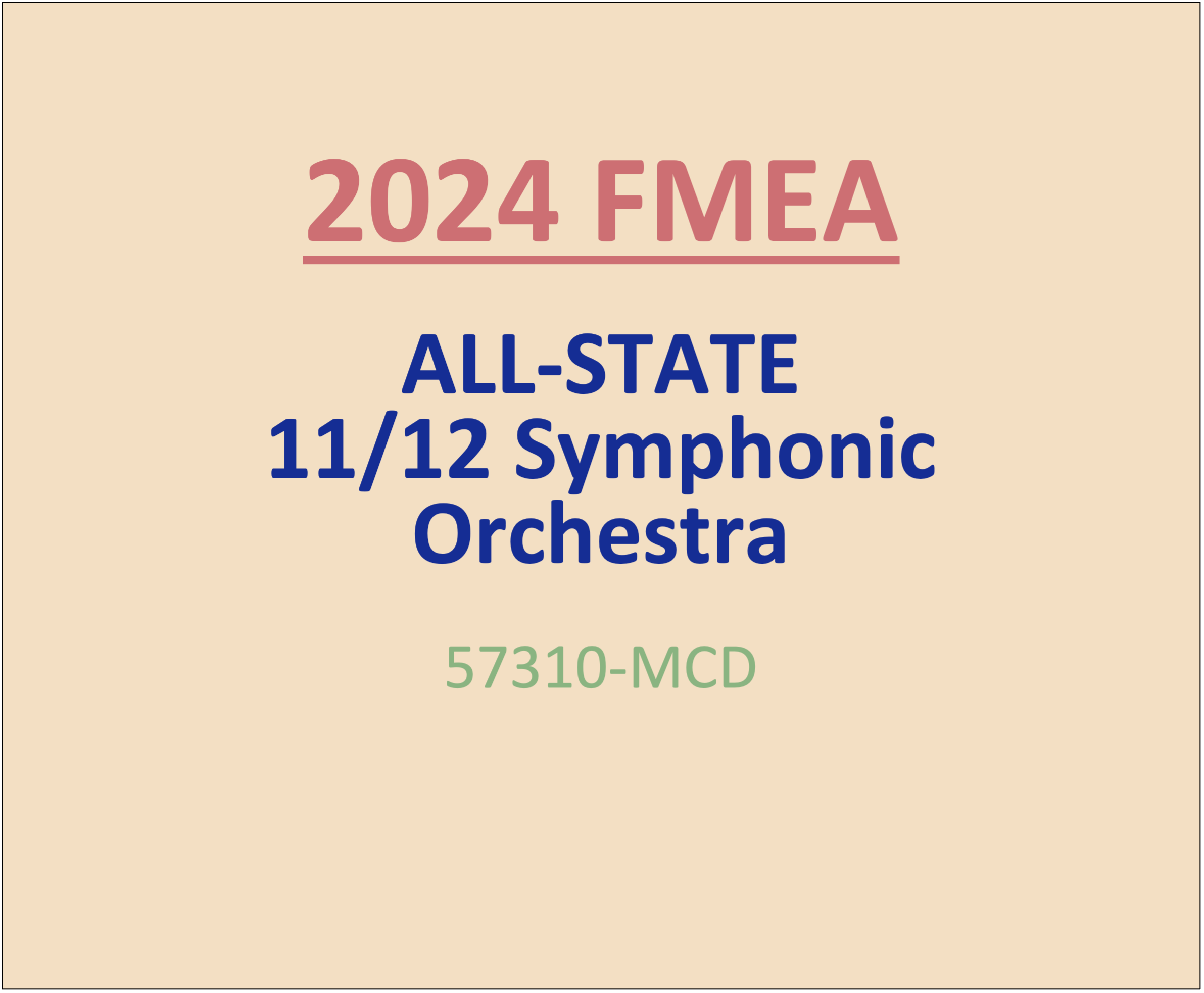 57310MCD 2024 FMEA AllState 11/12 Symphonic Orchestra