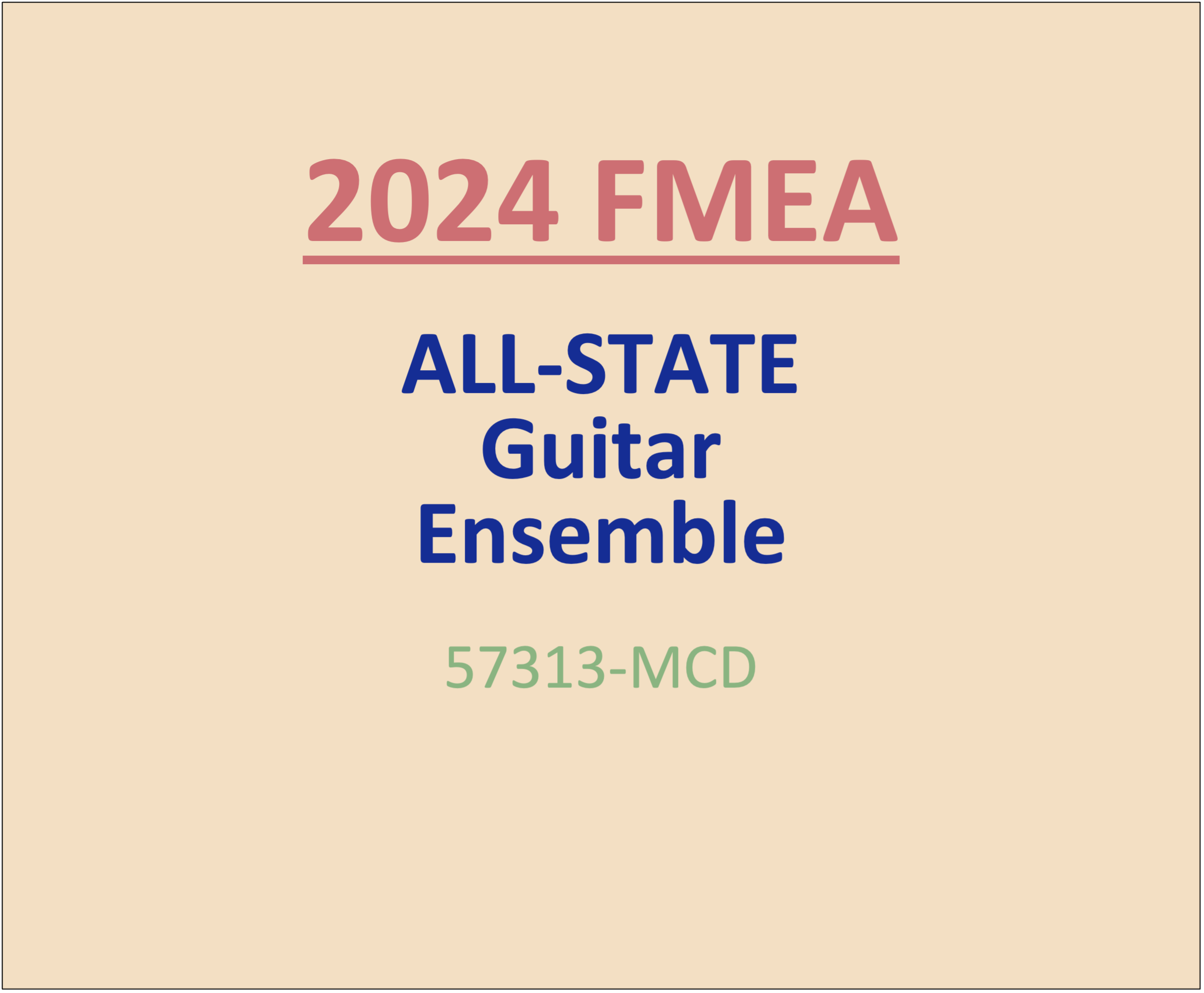 57313MCD 2024 FMEA AllState Guitar Ensemble